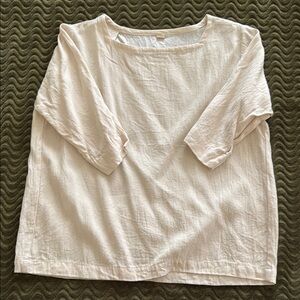 Cream Linen Blouse